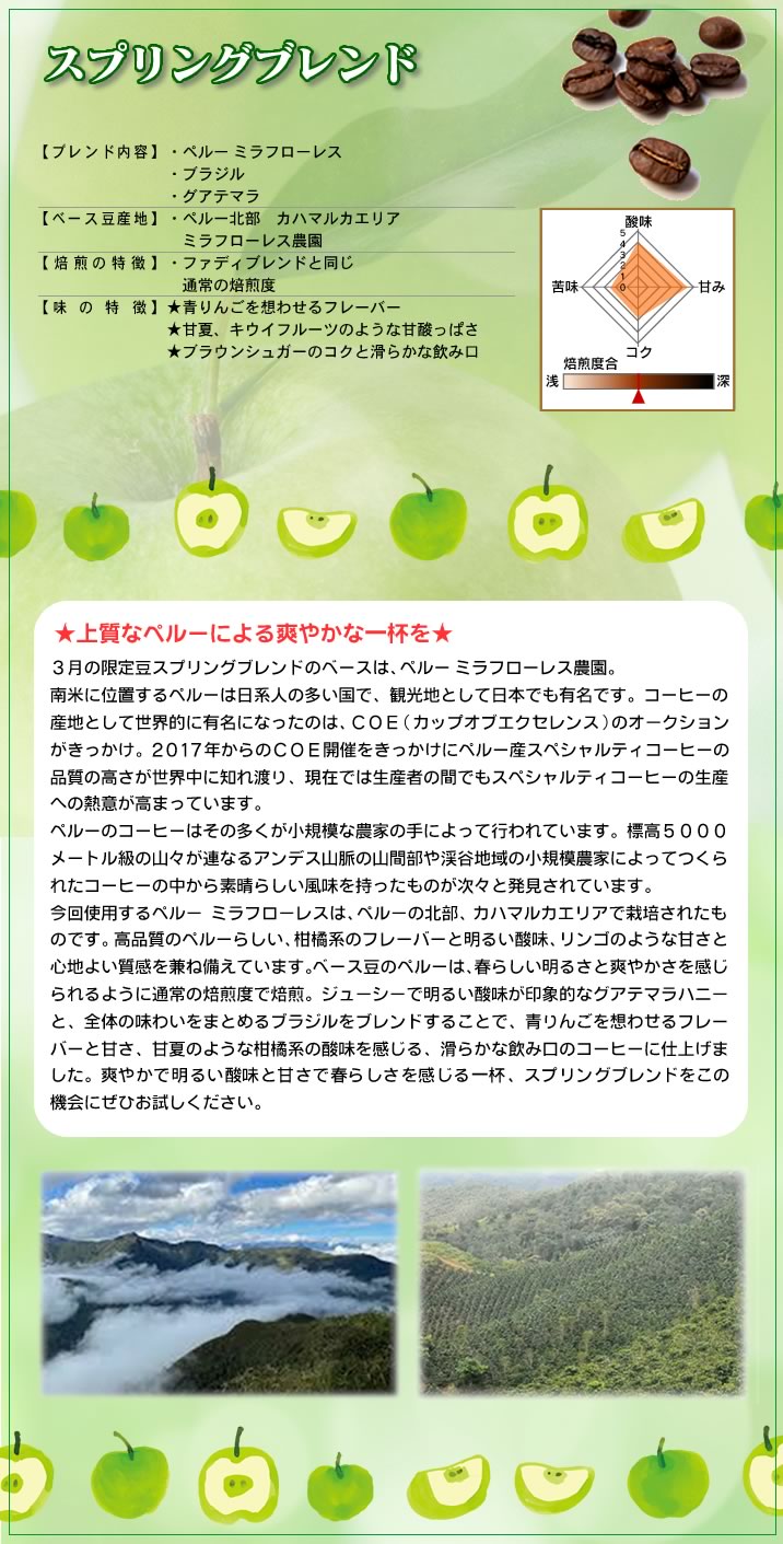【メール便】お手軽珈琲豆セット(太陽の雫100g+スプリングB100g)合計200g