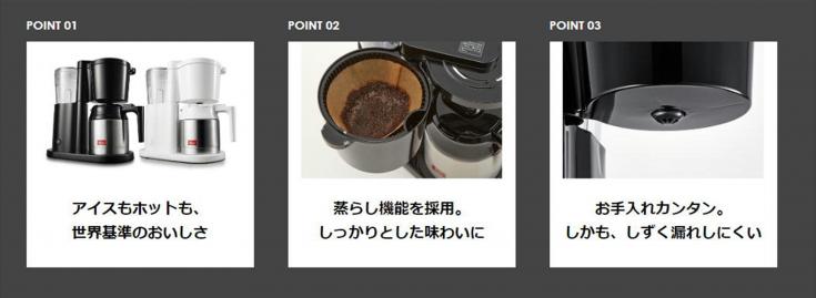 カフェファディ ONLINE SHOP / メリタ コーヒーメーカーオルフィ プラス ブラック 5杯用SKT53-1B