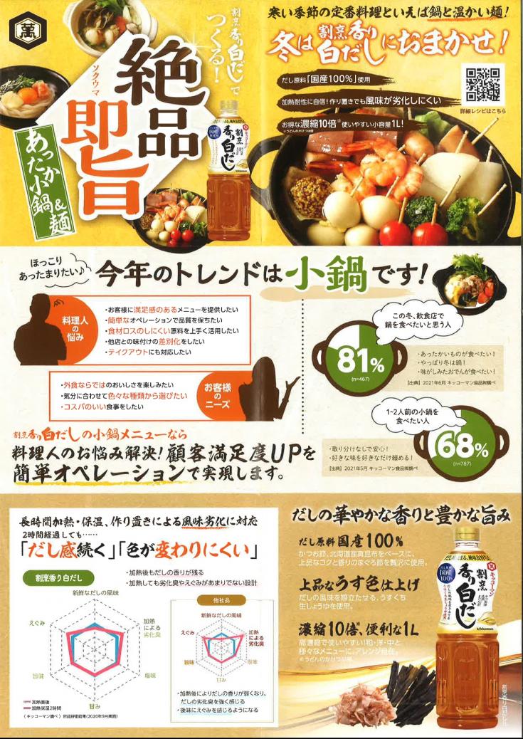 キッコーマン 割烹香り白だし 1L