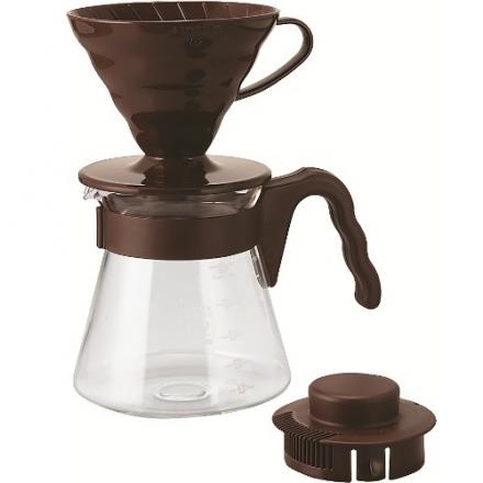 ハリオ　V60コーヒーサーバー02セット　ショコラブラウン