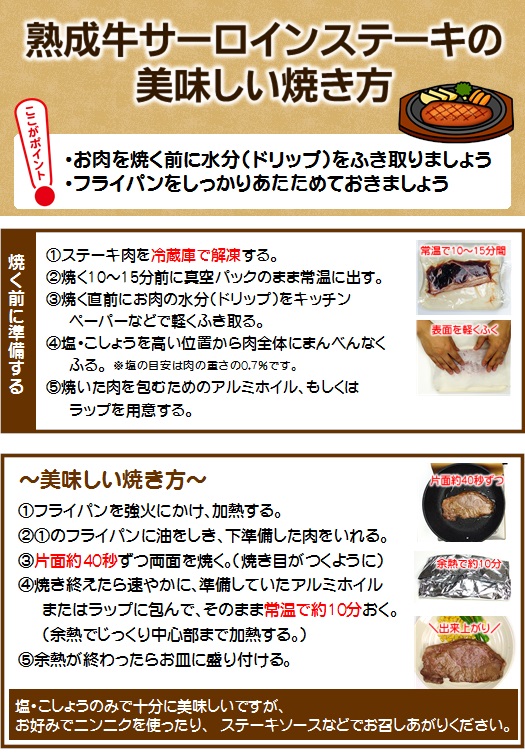 US産熟成牛サーロインステーキ 200g