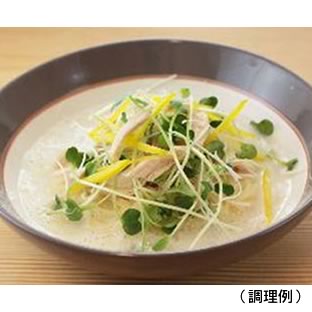 蒸し鶏と貝割れ菜の冷製カッペリーニ