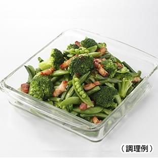 緑黄色野菜のペペロンチーノ