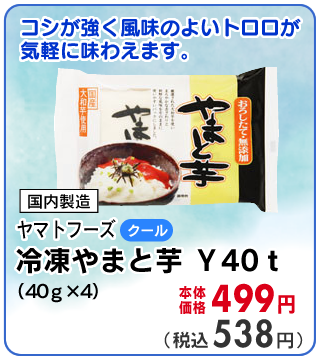 冷凍やまと芋Ｙ40ｔ