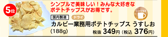 カルビー　業務用ポテトチップス　うすしお